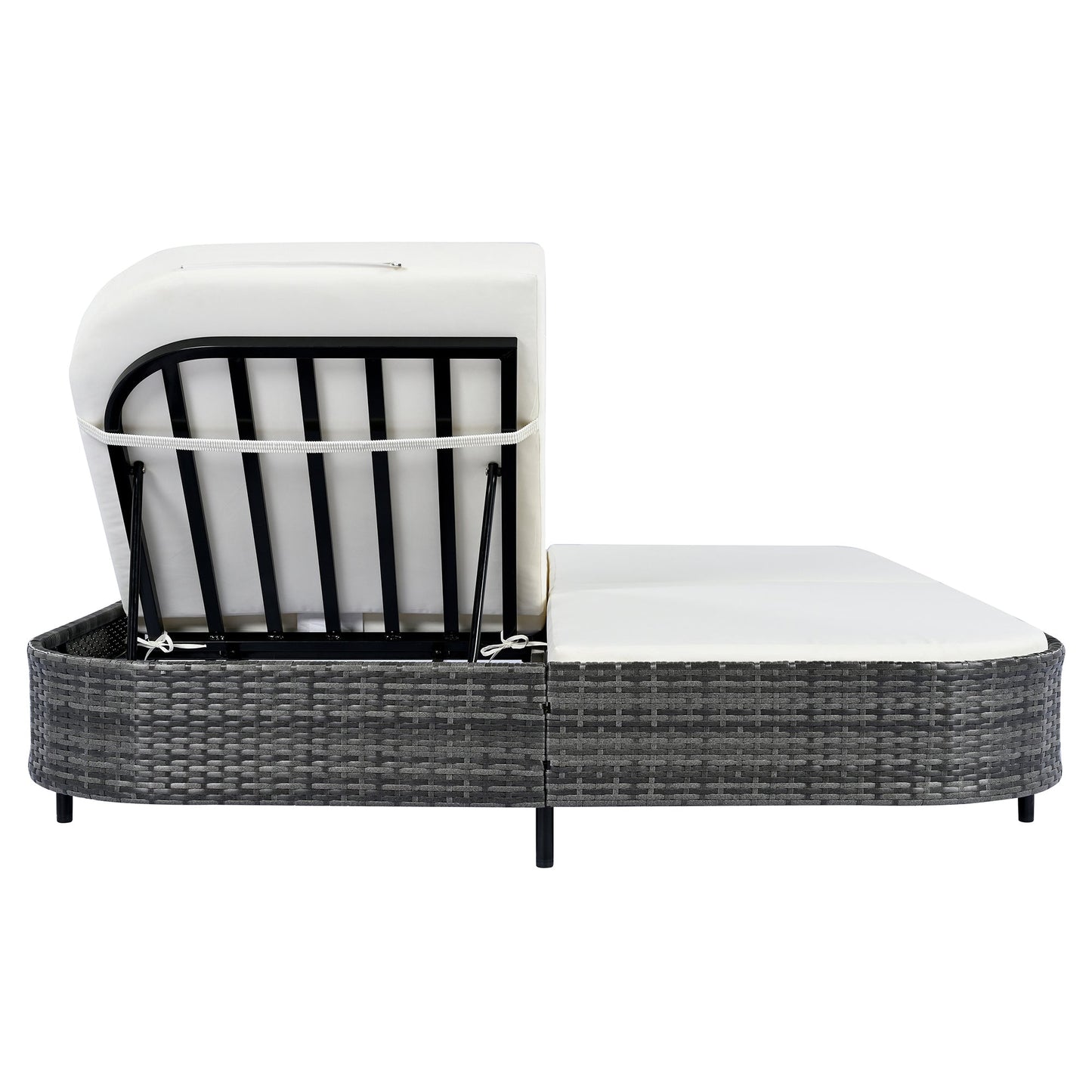 TREXM Outdoor Daybed with Adjustable Backrest