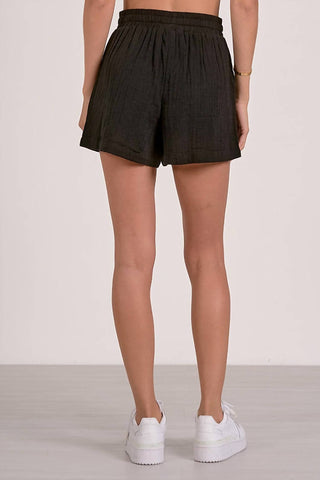 Elan - Gauze Drawstring High Waist Shorts