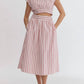 Entro - Striped Midi Skirt