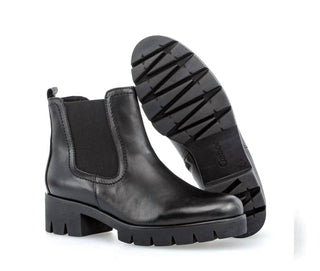 Gabor - Women's Block Heel Leather Zip Bootie