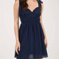 Blu Pepper - Eyelet Lace Trim Mini Dress