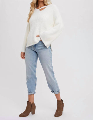 Bluivy - Callie Strappy Front Fuzzy Sweater