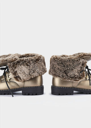 Mayoral - Big Kid's Faux Fur Lined Biker Boots Mid