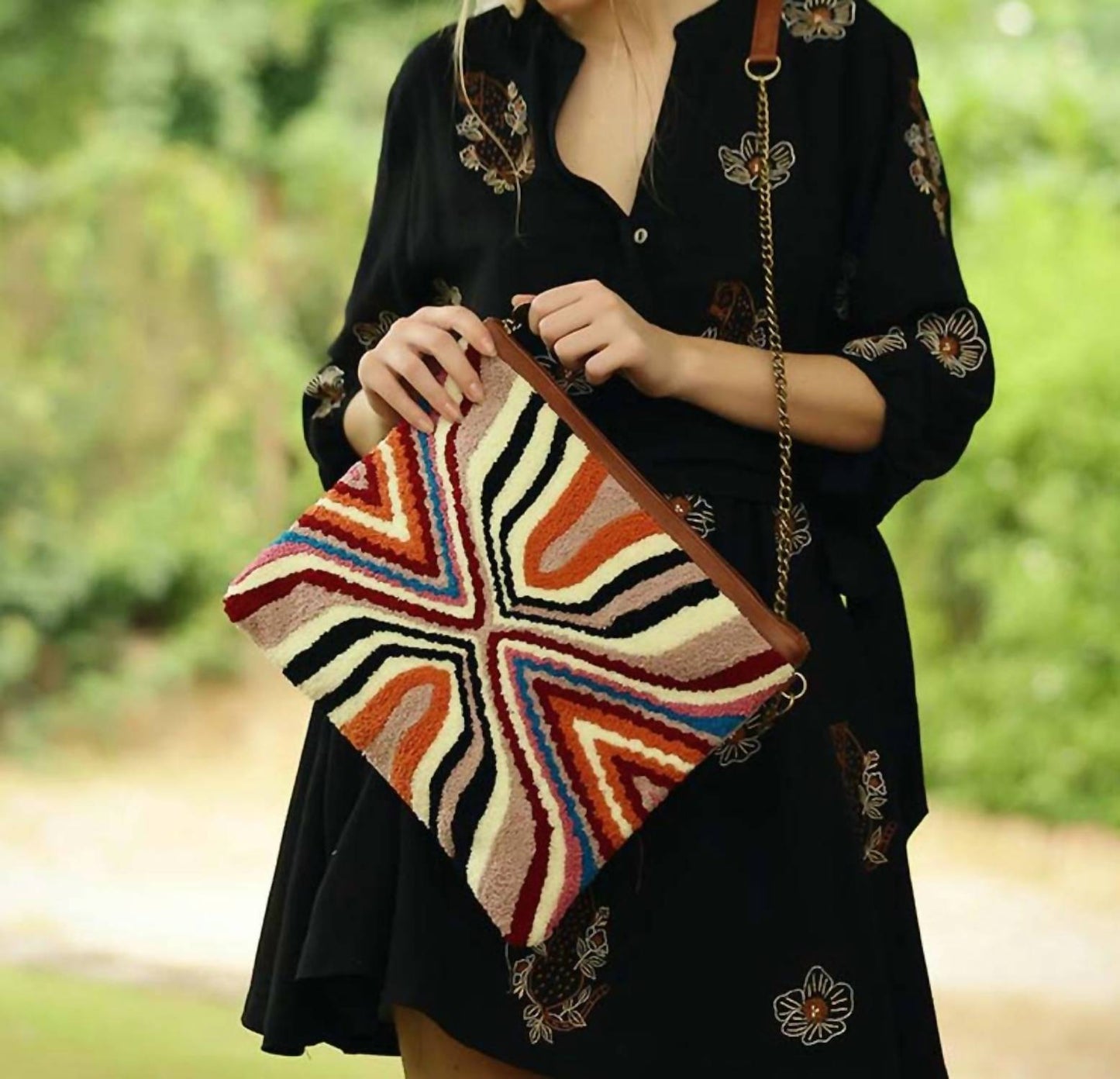 America & Beyond - Women's Soho Tuffed Clutch