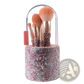 Diamond Makeup Brush Set with Rhinestone Storage Case