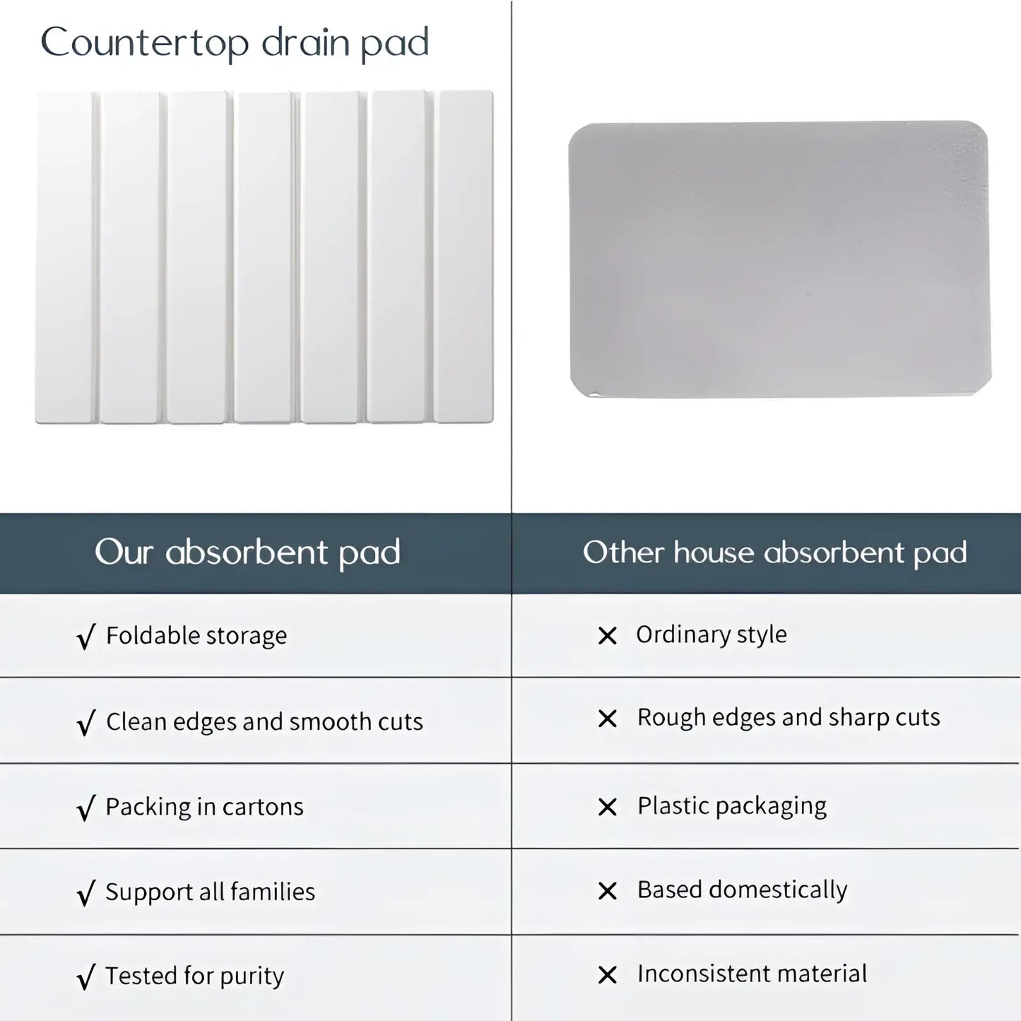 Diatomaceous Earth Foldable Stone Dish Drying Mat