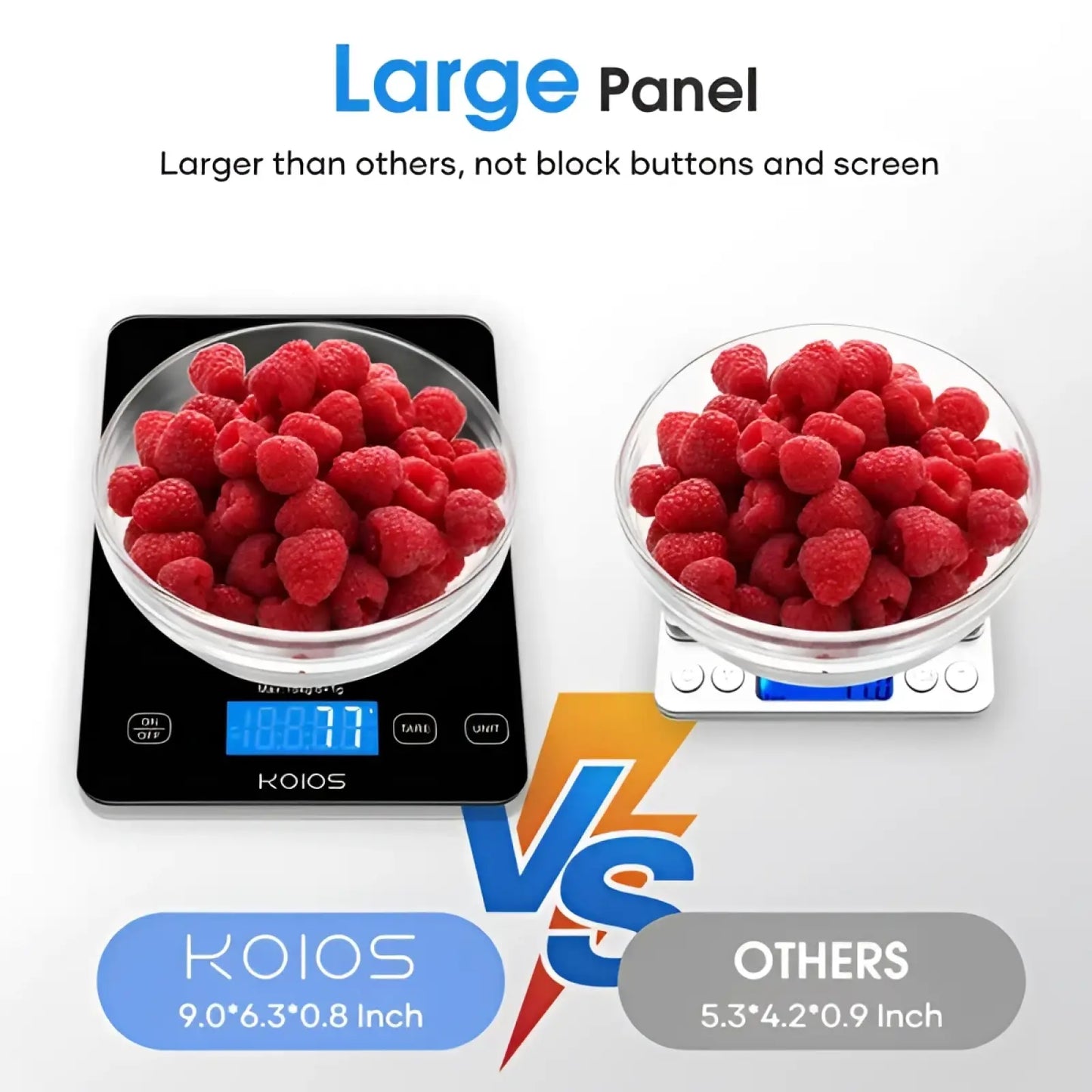 Digital Kitchen Scale 15kg Rechargeable Food Scale