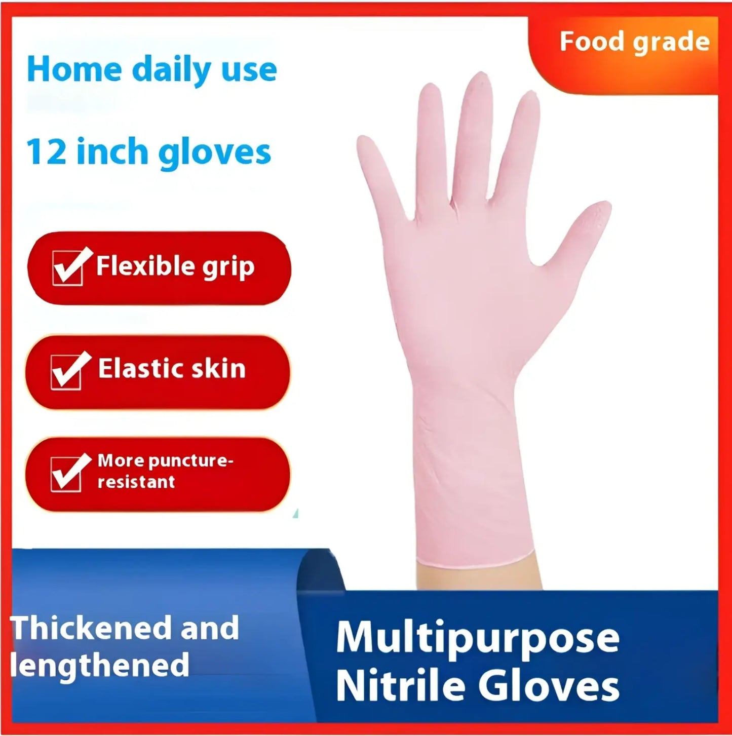 Disposable Pvc and Nitrile Kitchen Gloves 100pcs