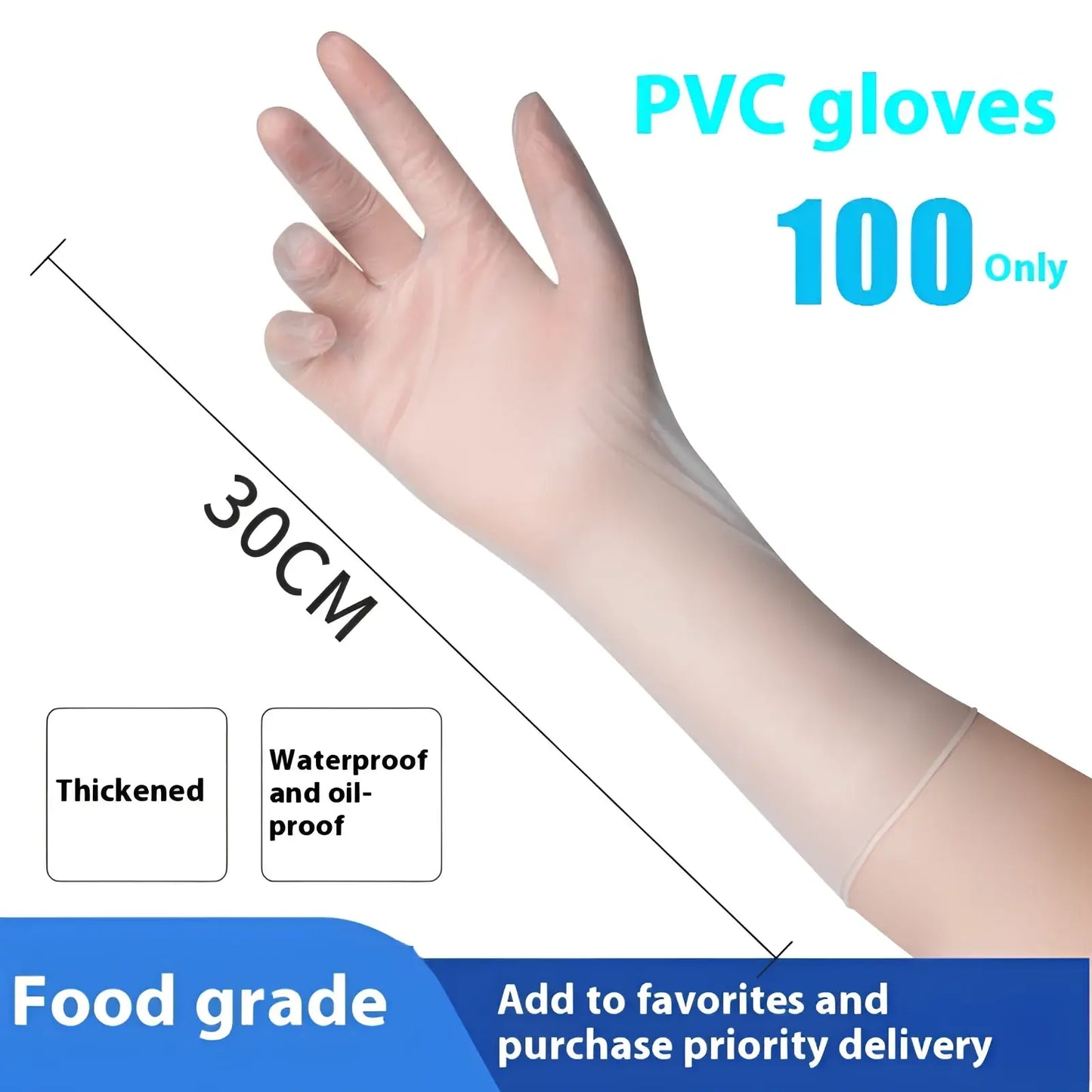 Disposable Pvc and Nitrile Kitchen Gloves 100pcs