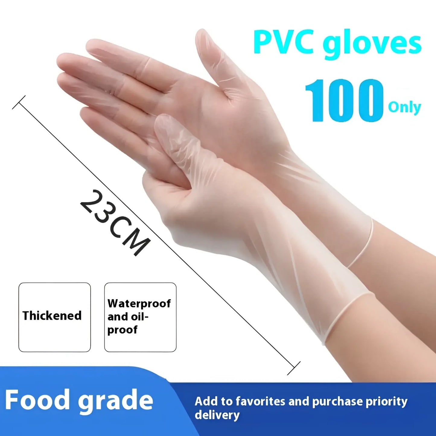 Disposable Pvc and Nitrile Kitchen Gloves 100pcs