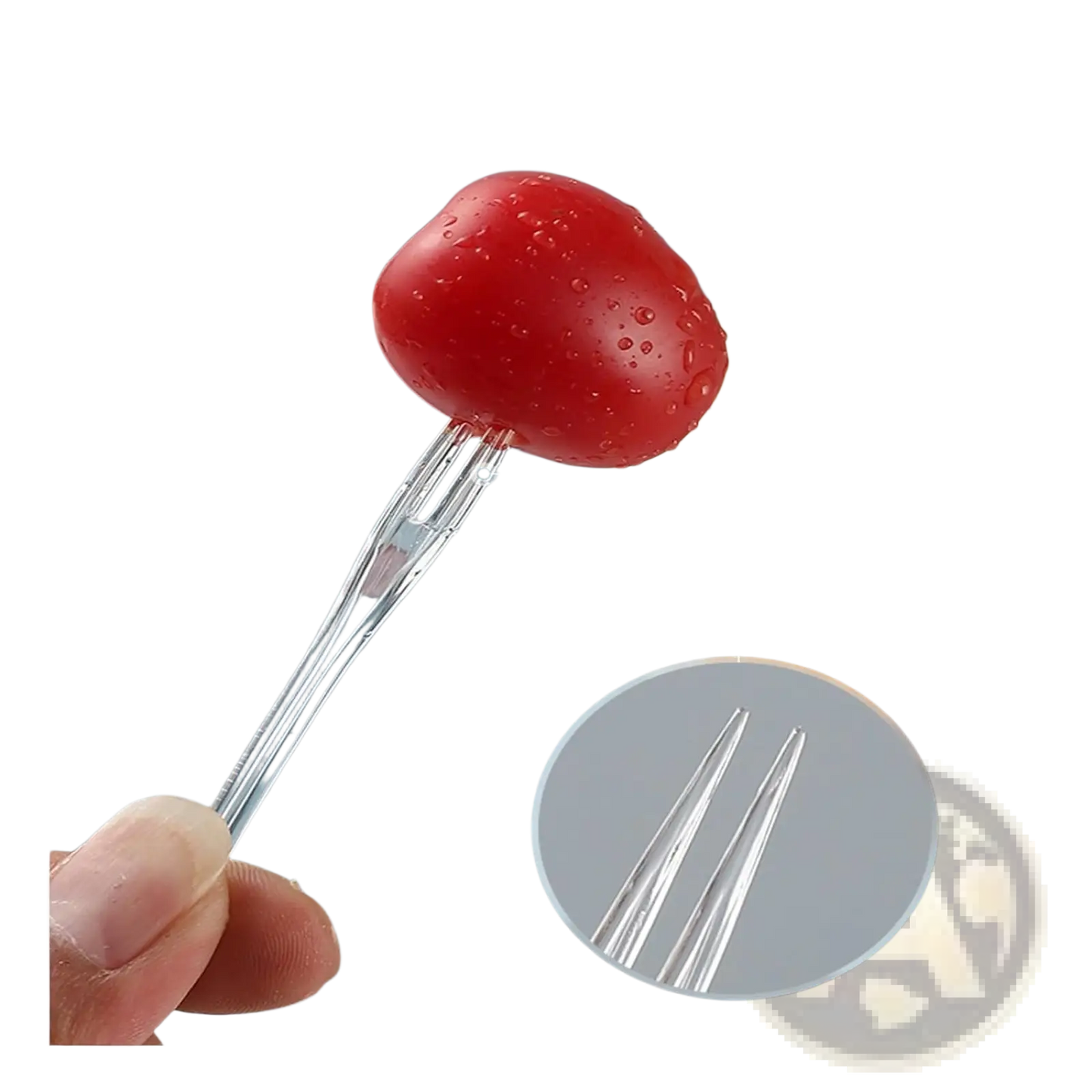 Disposable Tasting Forks 200pcs Silver Heart Fruit Picks