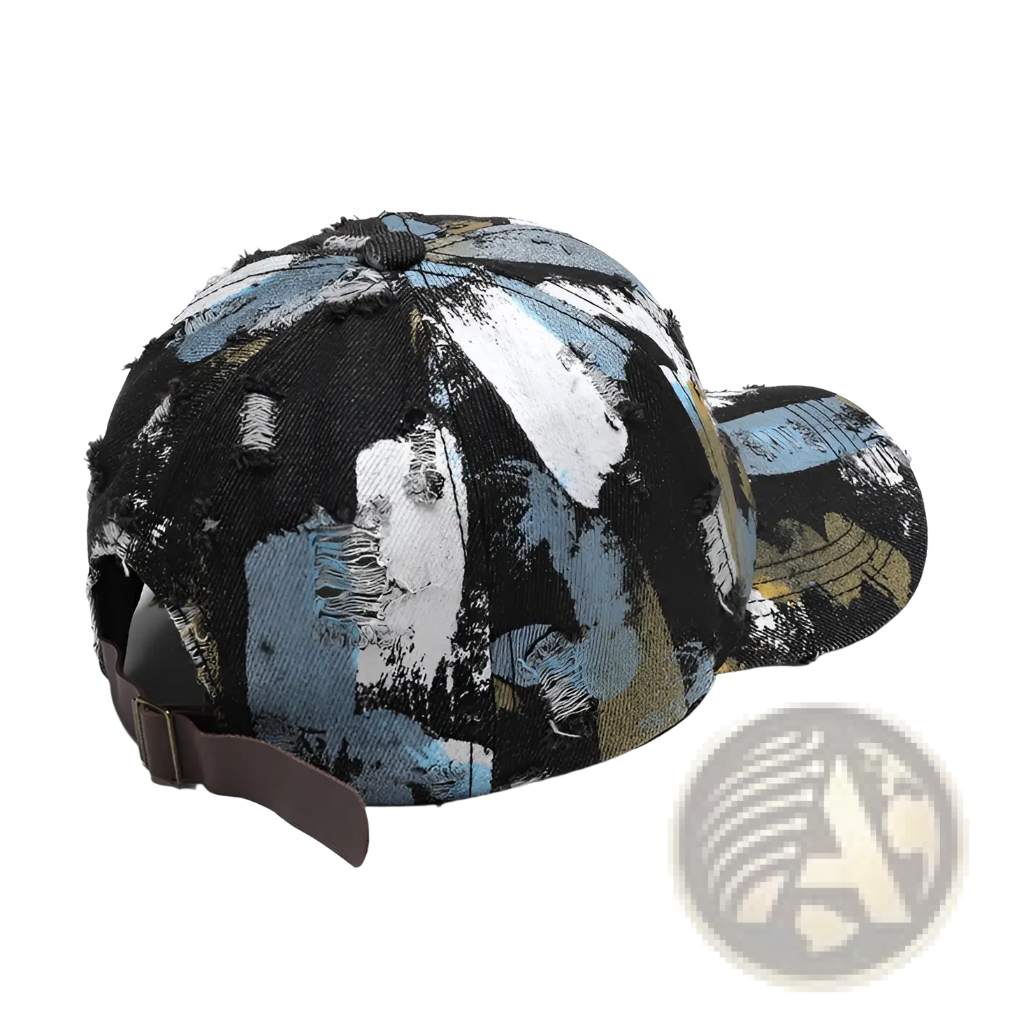 Distressed Paint Splatter Cotton Baseball Cap