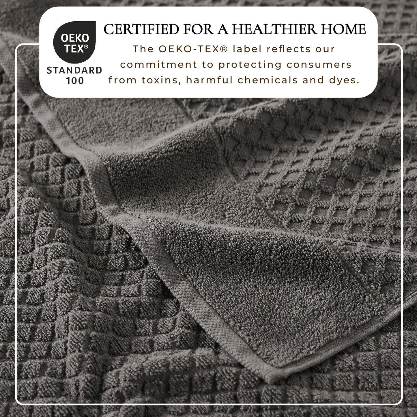 Cotton Diamond Waffle Weave Bath Towel Set - Grayson Collection