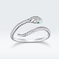 925 Sterling Silver CZ Plated Platinum Ring - Slim and Elegant Style