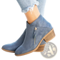 Dr. Martens Suede Chunky Heel Side Zip Boots