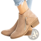 Dr. Martens Suede Chunky Heel Side Zip Boots