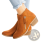 Dr. Martens Suede Chunky Heel Side Zip Boots