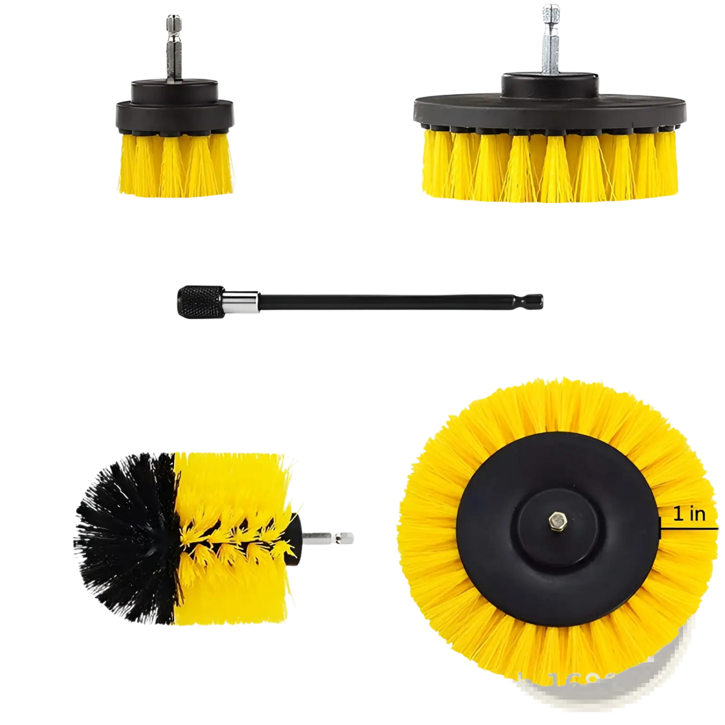 Drill Brush Attachment Set for Kitchen and Car Cleaning