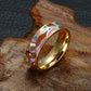 Homvare Women’s Gold Plated Handmade Enamel Ring Size 6