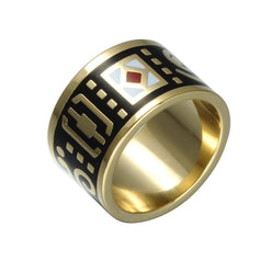 Homvare Women’s Gold Plated Handmade Enamel Ring Size 6