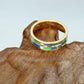 Homvare Women’s Gold Plated Handmade Enamel Ring Size 8