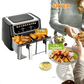 Dual Basket Air Fryer 9.5 Quart with 10 Presets