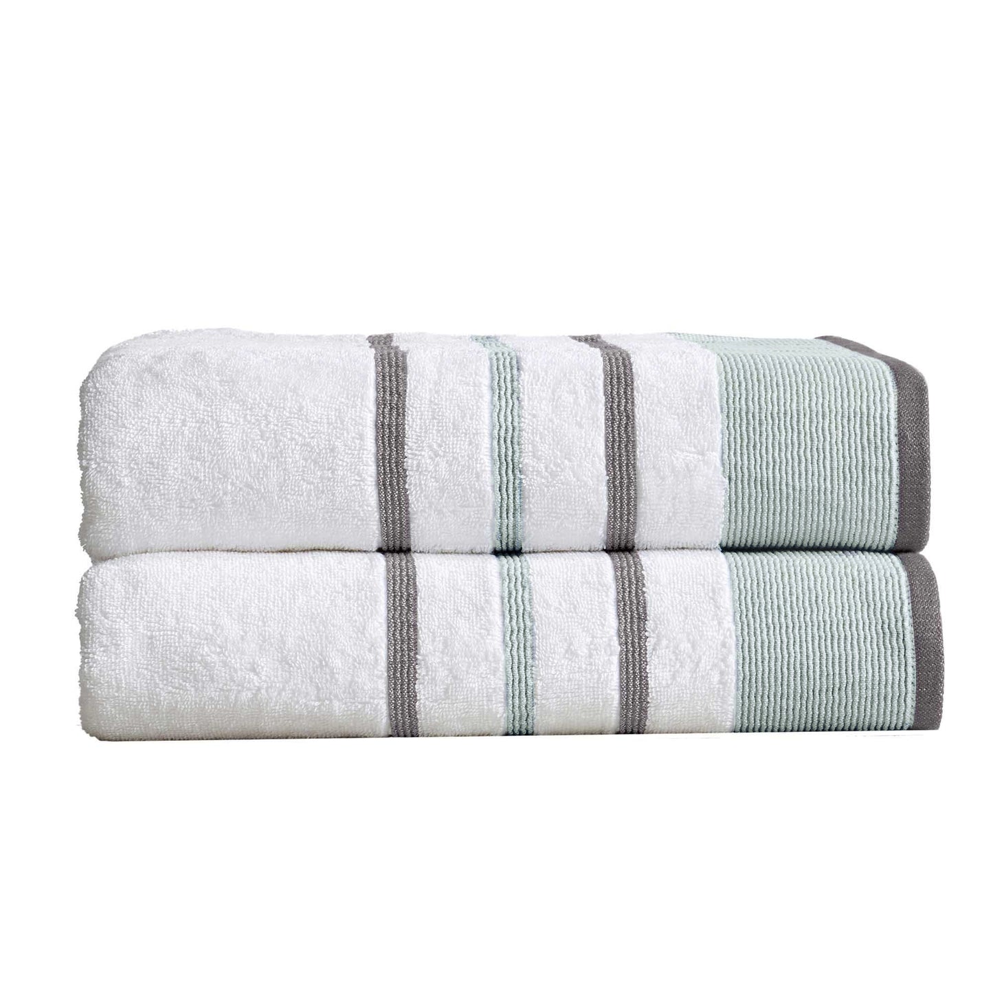 Decorative Cotton Stripe Bath Towel Set - Noelle Collection