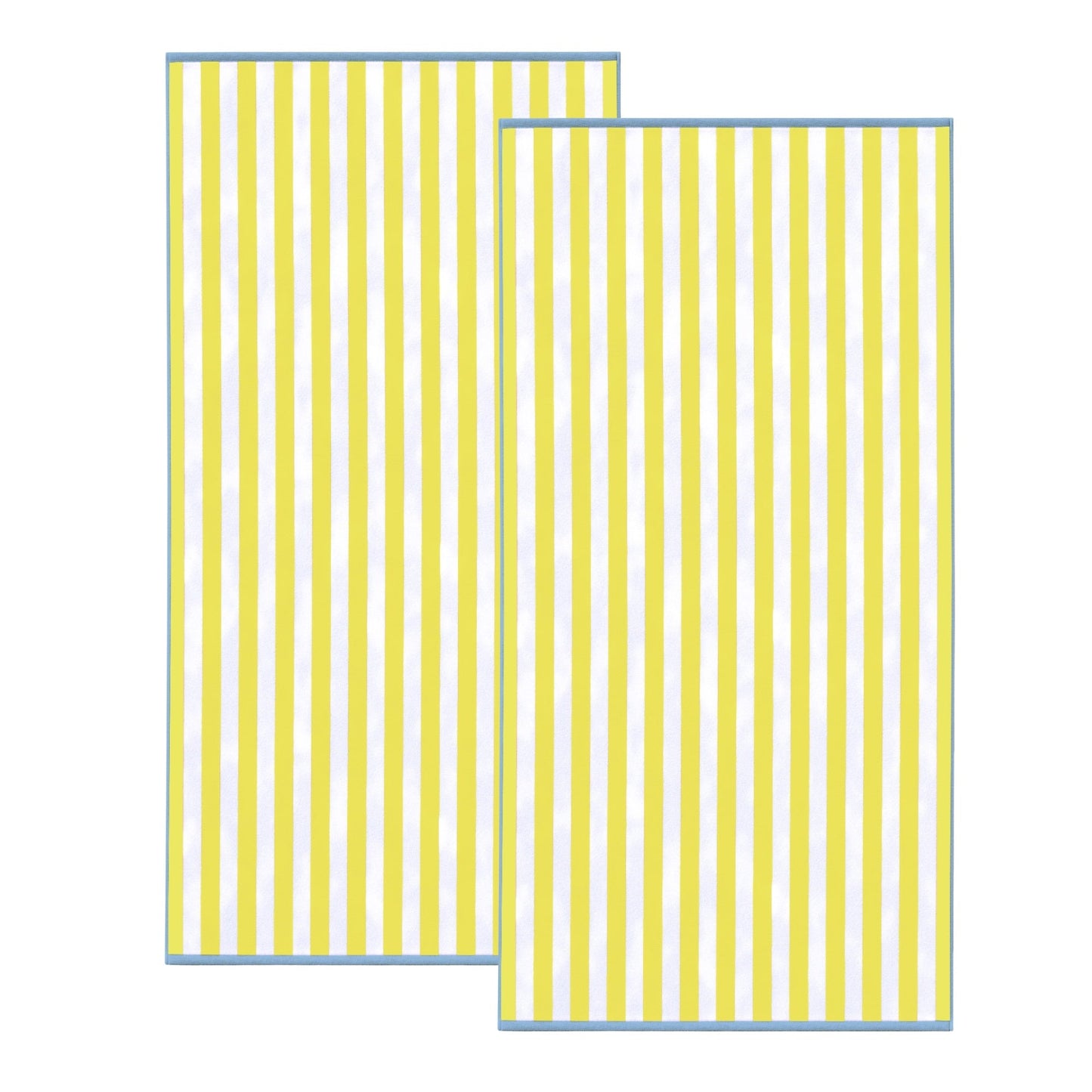 Oversized Striped Border Cabana Beach Towels - Santa Cruz