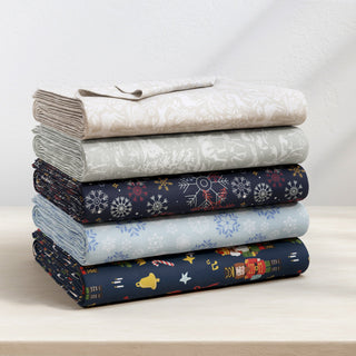 4-Piece Turkish Cotton Christmas Flannel Sheet - Whittaker Collection