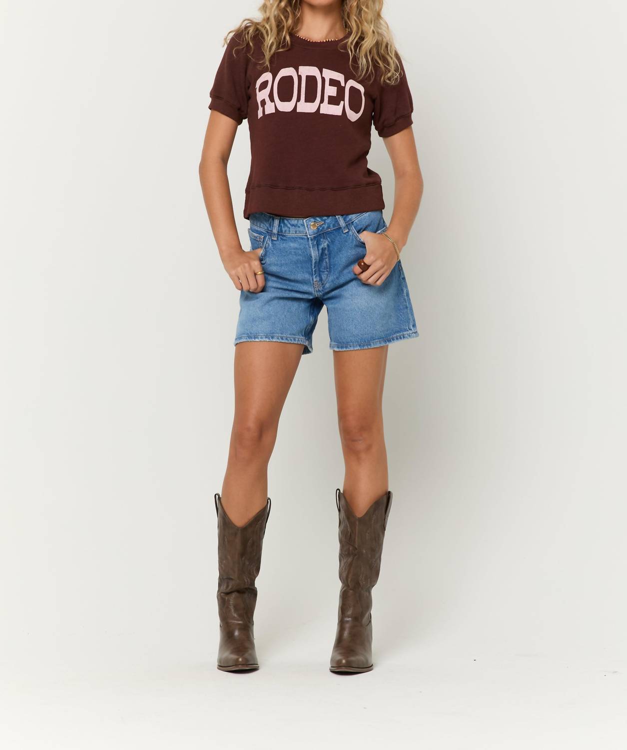 Project Social T - Shortsleeve Shrunken Rodeo Sweatshirt