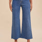 Anniewear - High Rise Wide Leg Cropped Denim Jean
