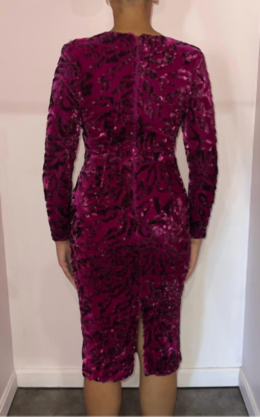 Dress The Population - Velvet Sequin Midi Dress
