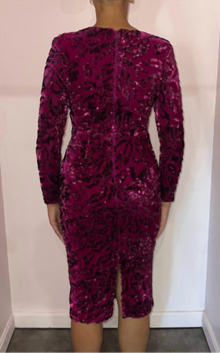 Dress The Population - Velvet Sequin Midi Dress