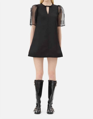 Ganni - Fringed Organza Mini Dress