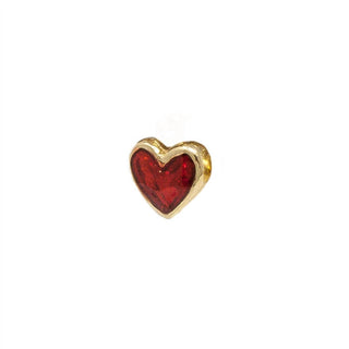 Hidalgo - Enamel Dangle Heart Charm Ring - Size 7
