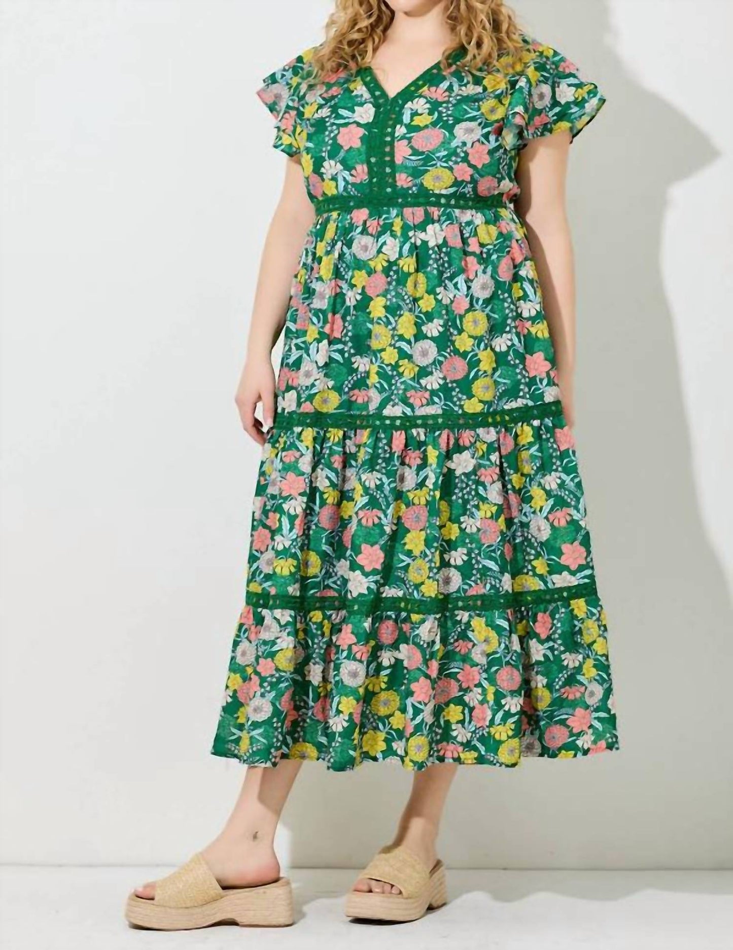 Baevely By Wellmade - Seeing V-neck Maxi Dress
