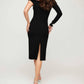 Fifteen Twenty - Nadia Asymmetric Neck Midi Dress
