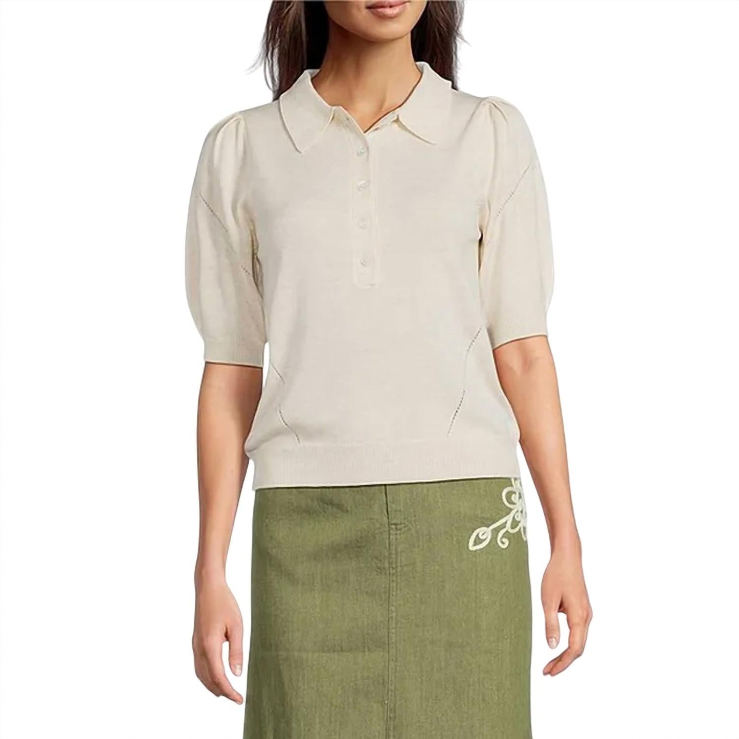 Current Air - Short Sleeve Knit Polo Top