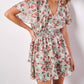 Apricot - Watercolor Floral Chiffon Dress