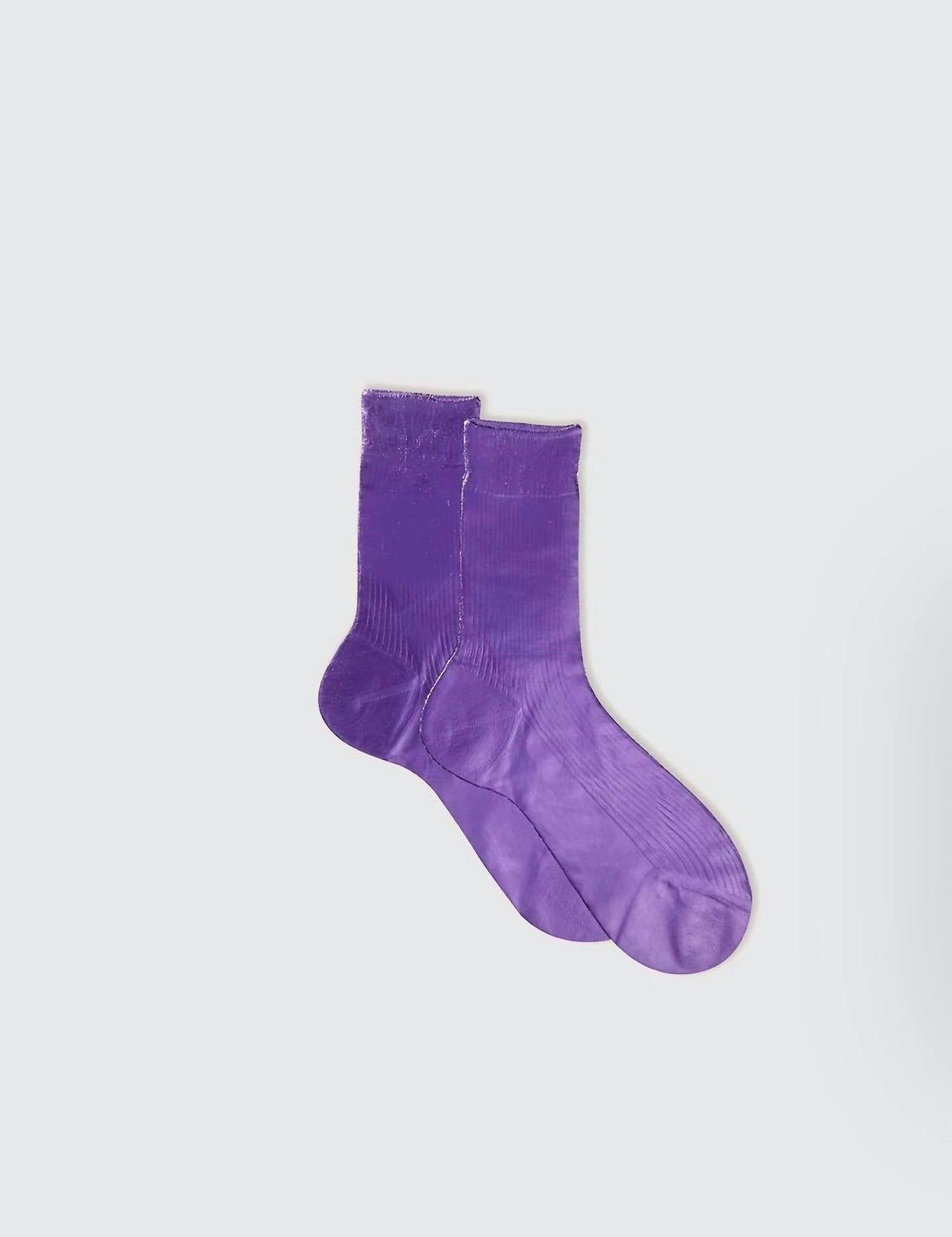 Maria La Rosa - Women's One Ribbed Laminated Metallic Socks