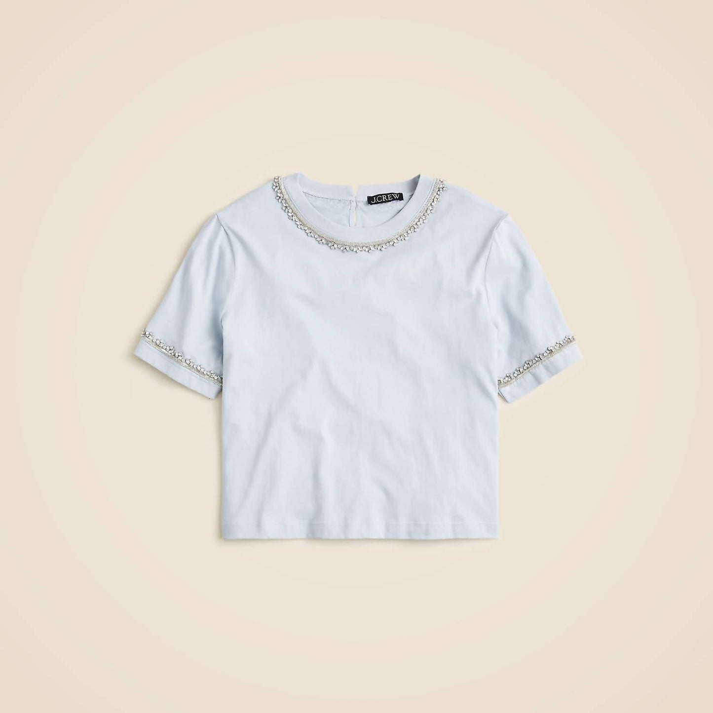 J.Crew - Heavy Jersey T-shirt With Rhinestones