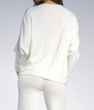 Elan - Long Sleeve Knit Top with V Neck
