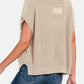 Zenana - Short Sleeve Side Slit Sweater