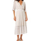 Apricot - Lurex Mesh Kimono Maxi Dress