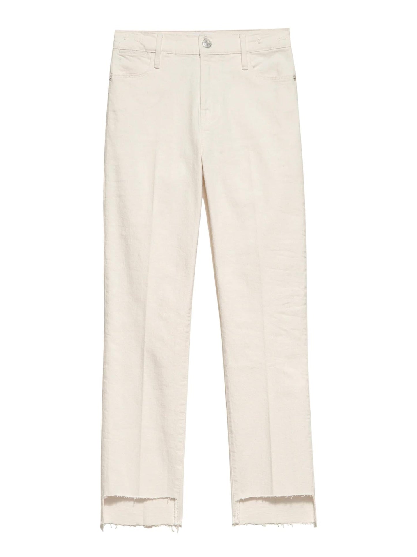 Frame - Le High Straight Raw Stagger Crop Jeans