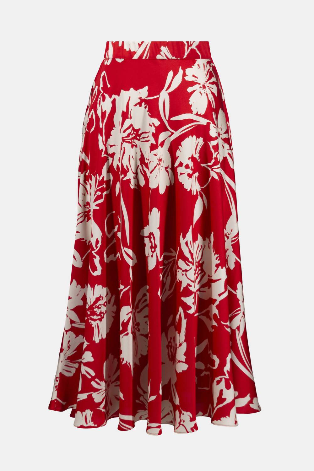 Joseph Ribkoff - Satin Floral Print A-line Skirt