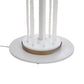 Rope Contemporary Floor Lamp in Natural Wood, White Metal, and Rope Accent