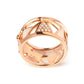 14K Rose Gold 1/3 Cttw Diamond and Pink Tourmaline Cigar Band Ring with White Enamel (G-H Color, SI1-SI2 Clarity)