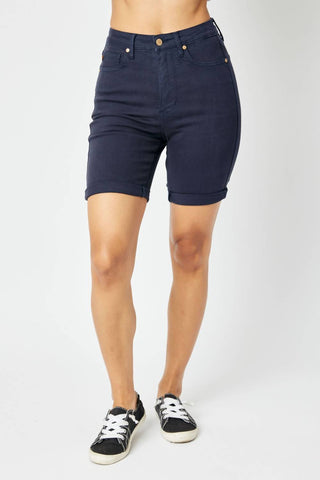 Judy Blue - High Waist Garment Dyed Bermuda Shorts