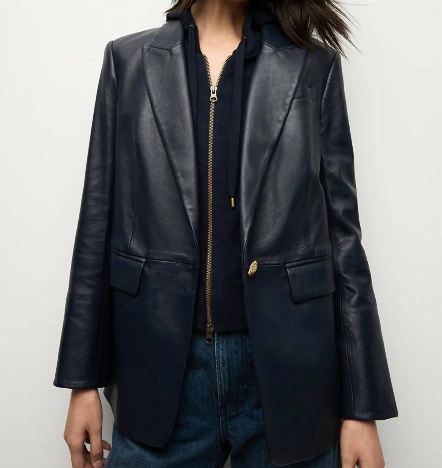 Veronica Beard - Vega Leather Dickey Jacket